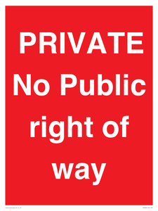 PRIVATE No Public right of way